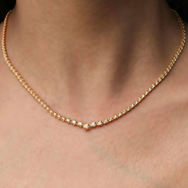 14K Solid Gold Natural Diamond Grade: G Color｜VS Clarity Diamond CTW: 3.00 Necklace Length: 17 inches or customized length...
