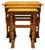 Nesting Tables in Oak with Carvings attributed to Henry Kjærnulf for Nyrup Furniture Factory, Denmark, 1960s, Set of 3 For Sale