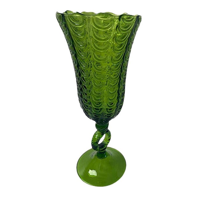 Large Vintage Handcrafted Murano Glass Chalice in the Style of Carlo Scarpa, 1950s For Sale - Image 16 of 16