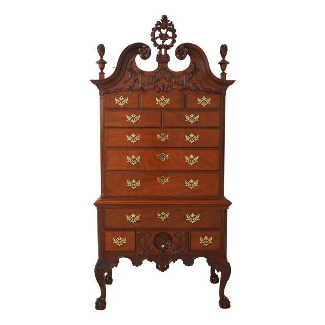 Kindel Winterthur Van Pelt Mahogany Highboy For Sale