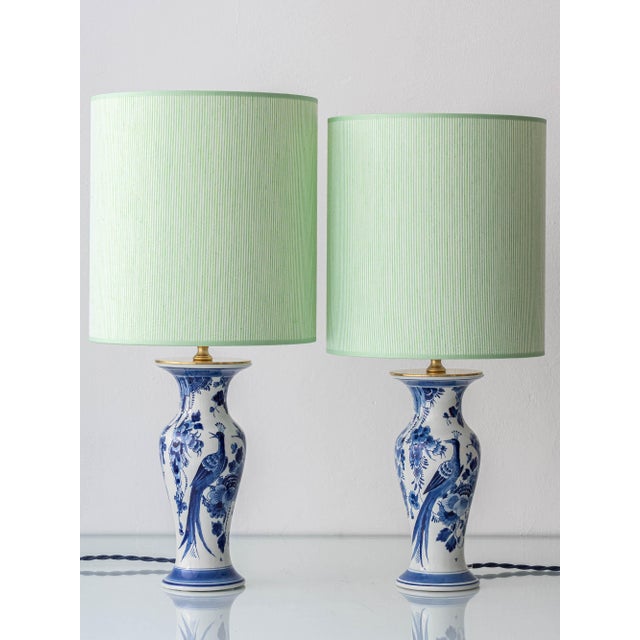 Chinoiserie Bird Table Lamps from Royal Delft, 1979, Set of 2 For Sale - Image 11 of 11