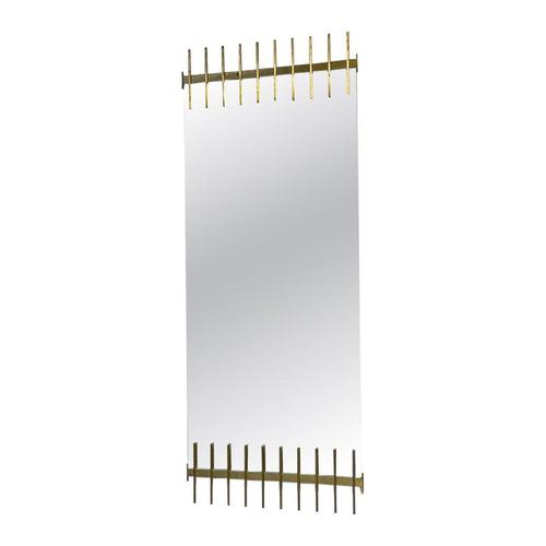 Gold Mid-Century Wall Mirror from Ettore Sottsass from Santambrogio and De Berti, 1950s For Sale - Image 8 of 8