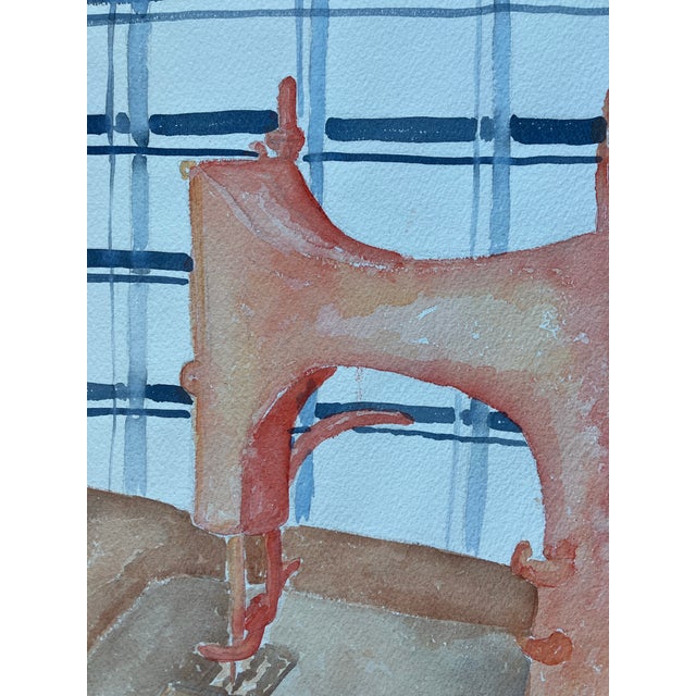 Original 15 x 14 painting on paper unsigned unframed