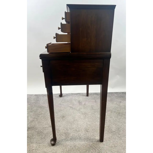 Queen Anne Style Pennsylvania House Secretary Writing Desk in Cherry Wood For Sale - Image 15 of 16