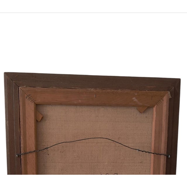 Jeno Gussich Signed Oil Portrait ~ Man in a Red Beret, Circa Mid-20th Century For Sale - Image 11 of 12