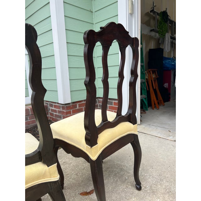 1920s French Louis XV Style Oak Dining Chairs- Set of 4 For Sale - Image 11 of 12