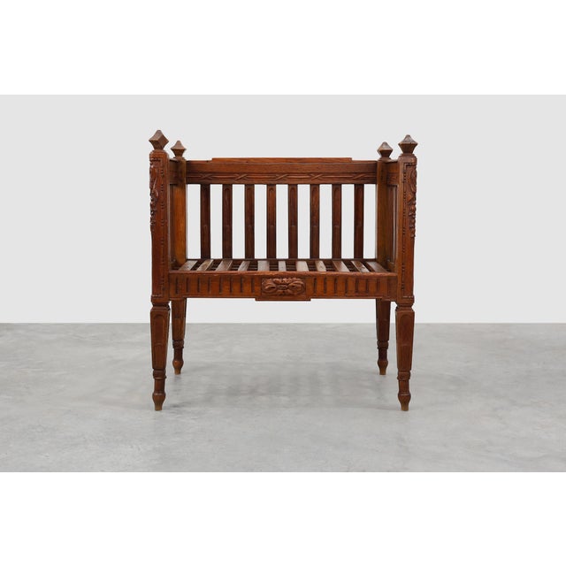 Large Arts & Crafts Oak Side Chair, Belgium, 1915 For Sale - Image 15 of 18
