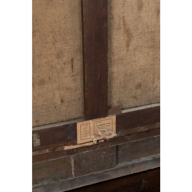 Large 19th Century Signed Original Oil of Early Steamship in Original Carved Frame For Sale - Image 17 of 18