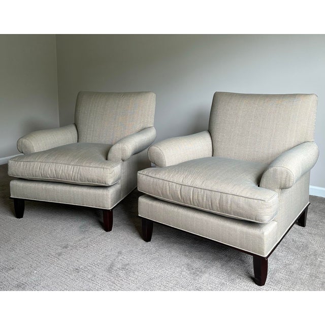 Pair of Late 20th Century Baker Furniture Lounge Chairs For Sale In Charlotte - Image 6 of 9