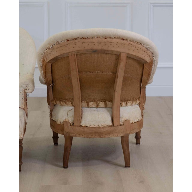 French Pair of 20th Century French Chairs, Ready to Upholster For Sale - Image 3 of 13