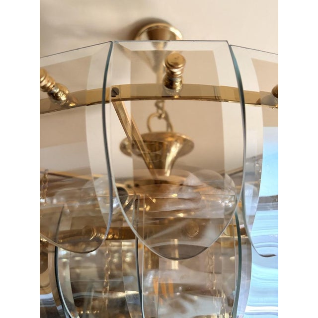 Murano Style Amber Glass Chandelier, 1970s For Sale - Image 3 of 5