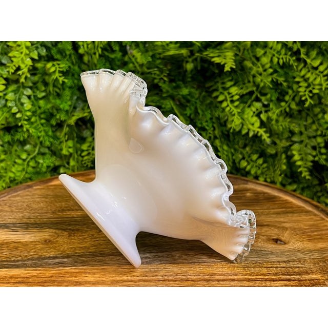 Fenton Art Glass Company Vintage Fenton Art Glass "Silver Crest" Candy Bowl For Sale - Image 4 of 4