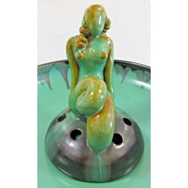The Antique Einar Luterkort Ekeby Sweden Art Deco Flower Frog Figurine is a stunning piece of decorative collectible from...