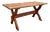 Brutalist X-Base Trestle Dining Table in Oak by Bram Sprij, 1960s For Sale