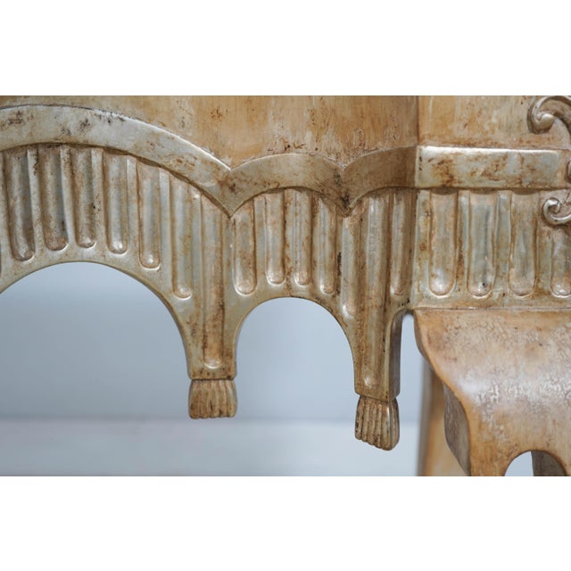Gilted & Painted Granite Top Console Table For Sale - Image 11 of 14