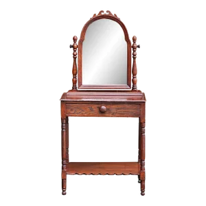 Early 20th Century Victorian Mahogany and Pine Mirrored Washstand Vanity