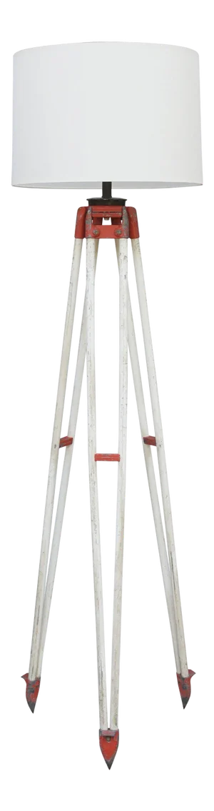 Tall Industrial Surveyor Tripod Floor Lamp