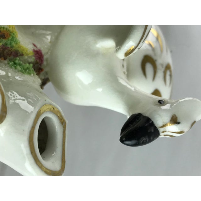 Charming little pen and ink holder showing a bird with her nest of eggs and a small snake coming up to explore. Typical...