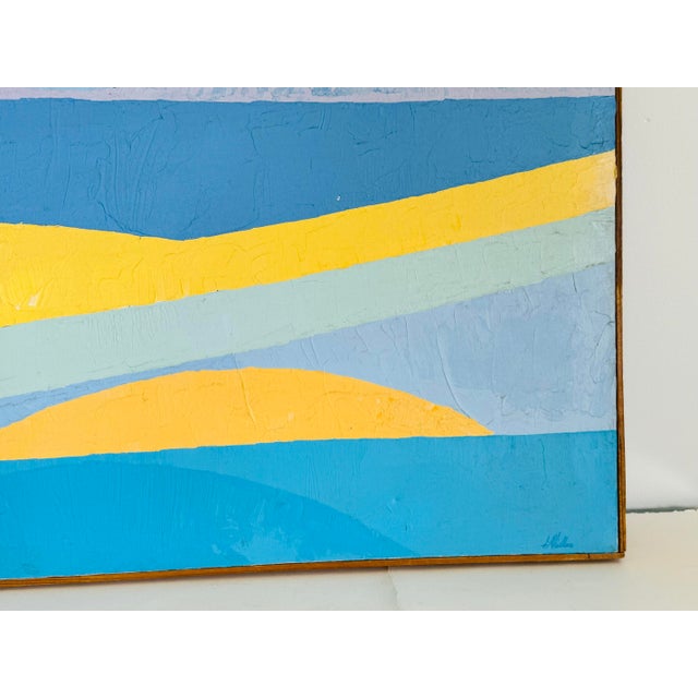 Vintage 1960s Multi-Colored Abstract Oil Painting by Frederic M. Faillace For Sale - Image 4 of 9