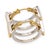 Metal Vintage Tiffany & Co. Frank Gehry Axis Hoop Earrings 18k Gold & Sterling Silver, A Pair For Sale - Image 7 of 9
