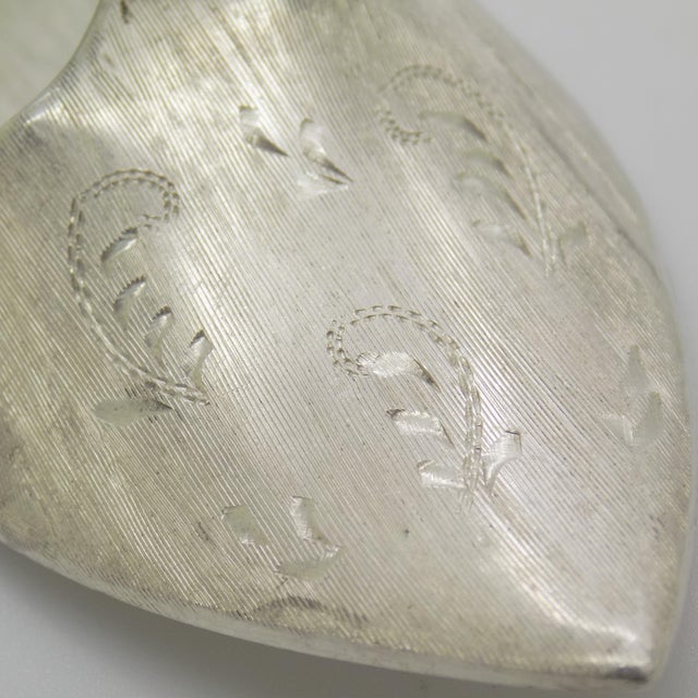 Vintage Italian Handmade Genuine Silver Ashtray Shaped Like a Renaissance Shoe, Chiseled For Sale - Image 6 of 11