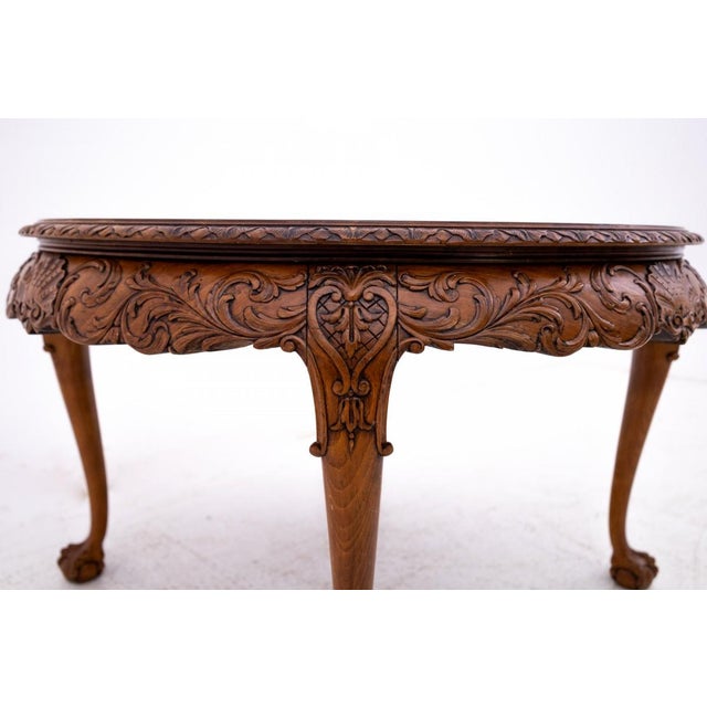 Wood Carved Table, Western Europe, 1910 For Sale - Image 7 of 9