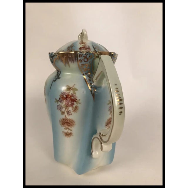 Vintage Hand Painted Bavarian Porcelain Coffee Pot Victorian For Sale In Seattle - Image 6 of 10