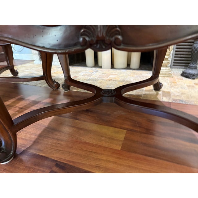 Late 20th Century Late 20th Century Louis XV-style Carved Wood Armchairs - Set of 2 For Sale - Image 5 of 12