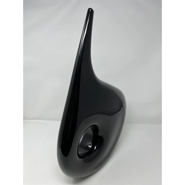 Contemporary "Black Hole" Murano Glass Vase by the Vivarini Furnace For Sale - Image 10 of 11