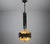 Metal Brutalist Metal and Textured Amber Glass Pendant Lamp, Germany, 1970s For Sale - Image 7 of 12