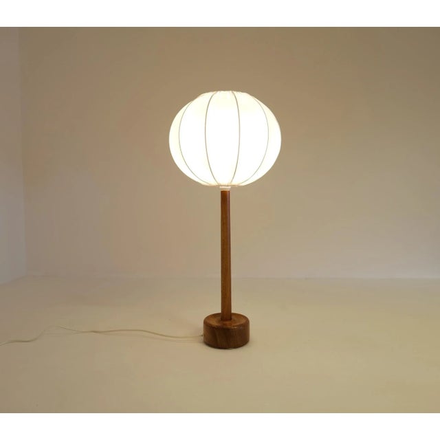 Midcentury Solid Teak Table Lamp, Sweden, 1960s For Sale - Image 11 of 14