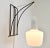 Modernist Wall Sconce in Wire Metal and Glass For Sale - Image 6 of 12