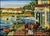"A Patio Scape" framed Original Acrylic on Canvas by Maya Eventov Hand Signed by the Artist museum mounted, matted and...