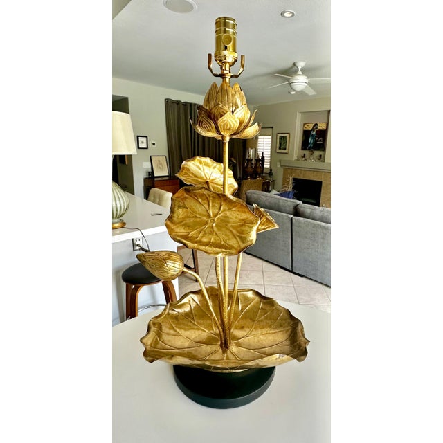 Feldman Lighting Feldman Lotus Flower Table Lamp Style of Parzinger For Sale - Image 4 of 12