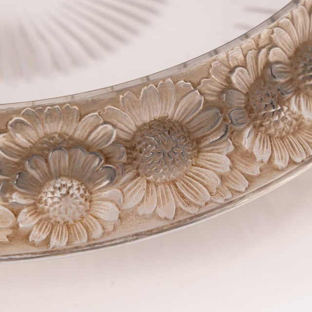 Vintage French Marguerites Glass Bowl by Lalique, 1950s For Sale - Image 8 of 13