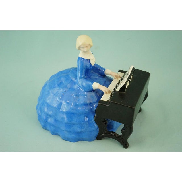 20th Century Ceramic Sculpture of Lady on a Piano by Bertold Loffler for Wiener Keramik in Powolny, Austria For Sale - Image 10 of 18