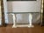 Wood Serge Roche Double Palm Blanc Console With Thick Glass Top For Sale - Image 7 of 9