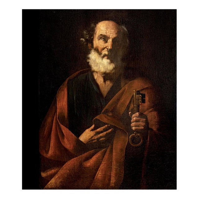 Francesco Fracanzano, Saint Peter, 1600s, Oil on Canvas For Sale