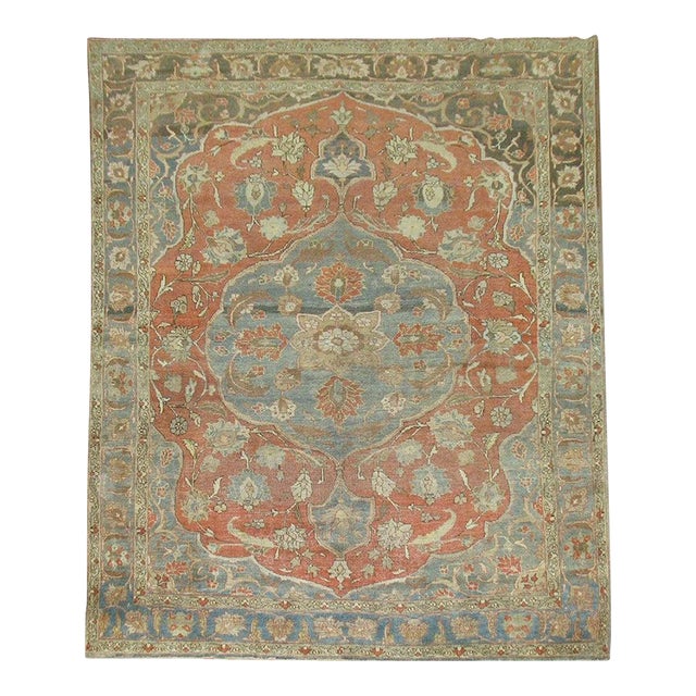 Zabihi Collection Antique Persian Tabriz Rug - 9' x 12'4" For Sale