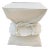 Vintage Trompe-L’Oeil Draped Fabric Pedestal Side Table – John Dickinson Style, 1970s Sculptural Accent For Sale