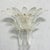 Italian Palmette wall light shown with 12 clear Murano glass leaves in the style of Barovier mounted on chrome finish...