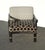 Asian Vintage Chinoiserie Asian Black Lounge Chair With Brass For Sale - Image 3 of 12