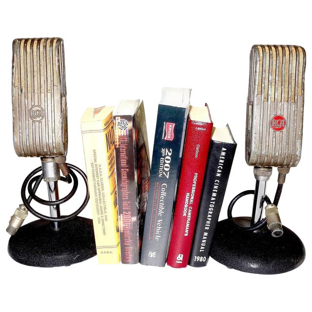 1945 Broadcast Microphones Bookends A Pair Chairish