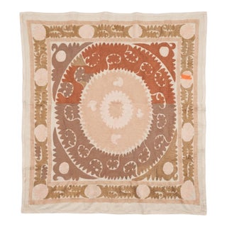 Tribal Uzbekistan Suzani Tablecloth For Sale