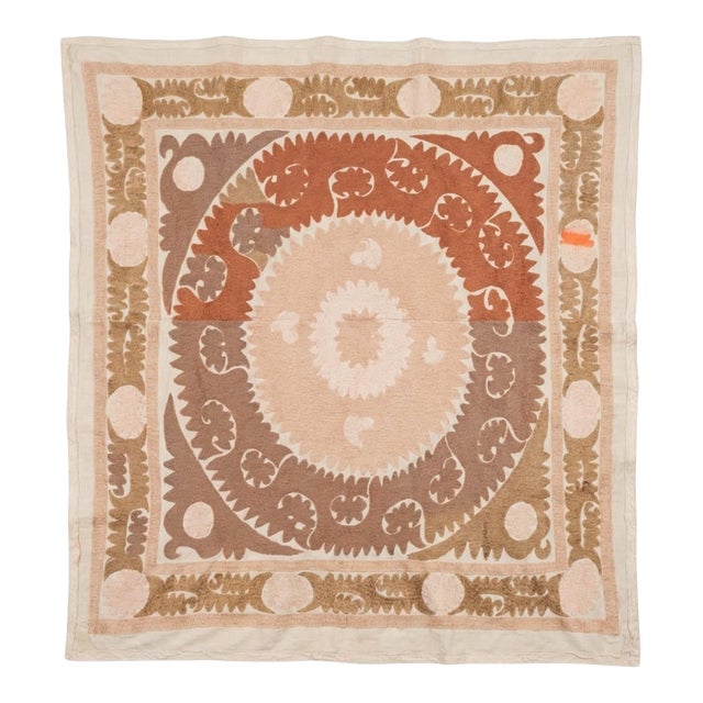 Tribal Uzbekistan Suzani Tablecloth For Sale