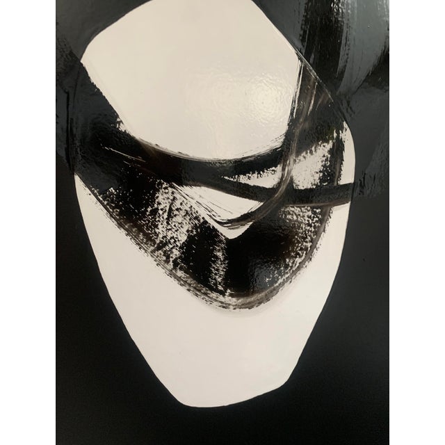 Kardesch, Black and White No. 2406, Oil on Canvas For Sale - Image 6 of 10