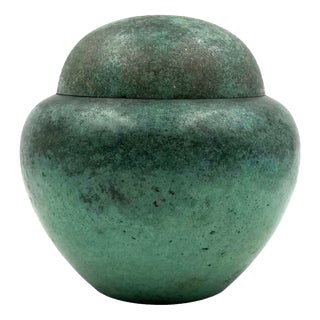 Art Deco Green Vase Potiche by Paul Haustein for WMF Ikora, Germany, 1925 For Sale