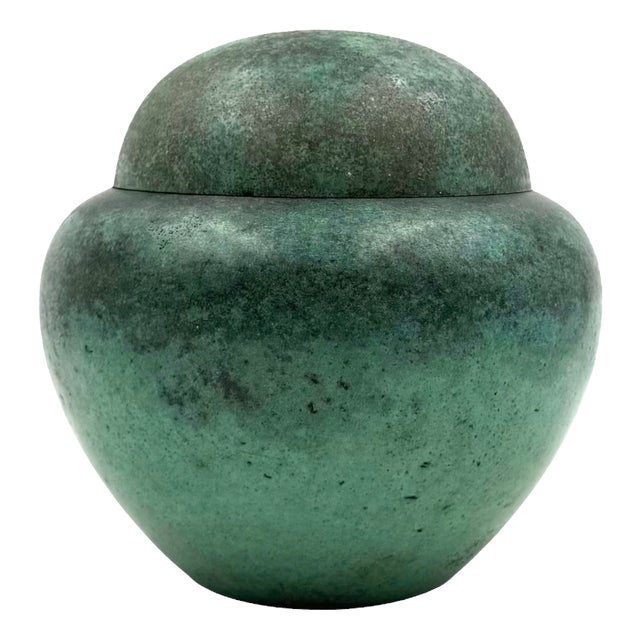 Art Deco Green Vase Potiche by Paul Haustein for WMF Ikora, Germany, 1925 For Sale