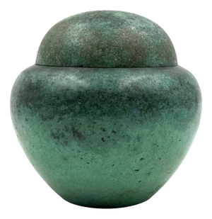 Art Deco Green Vase Potiche by Paul Haustein for WMF Ikora, Germany, 1925