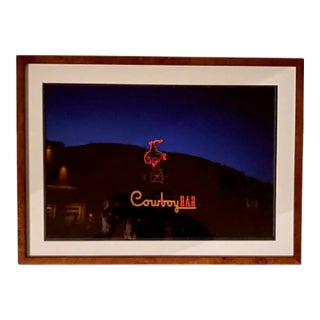 Vintage Million Dollar Cowboy Bar Jackson Hole, Wyoming Framed Photo For Sale